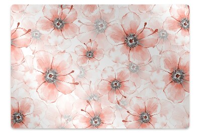 Chair mat orange flowers