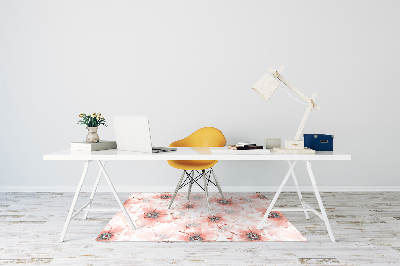 Chair mat orange flowers