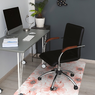 Chair mat orange flowers