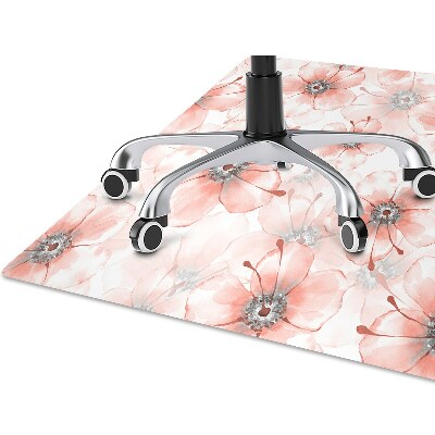 Chair mat orange flowers