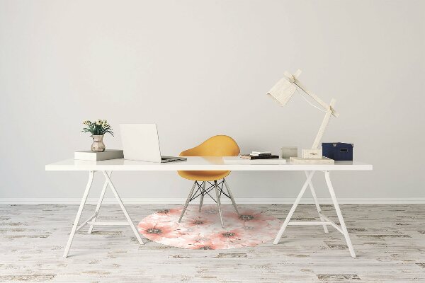 Chair mat orange flowers