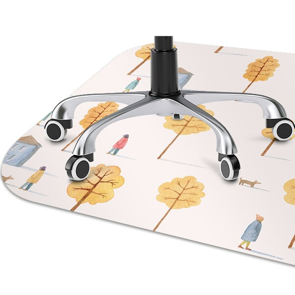 Chair mat floor panels protector Houses among the trees