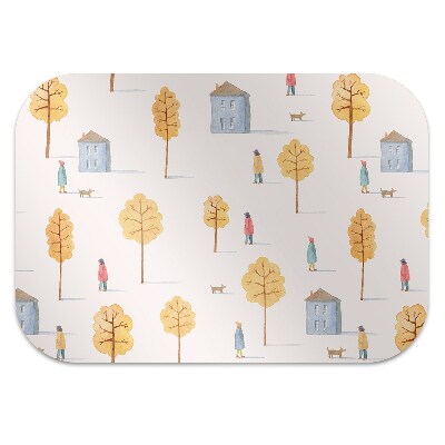 Chair mat floor panels protector Houses among the trees
