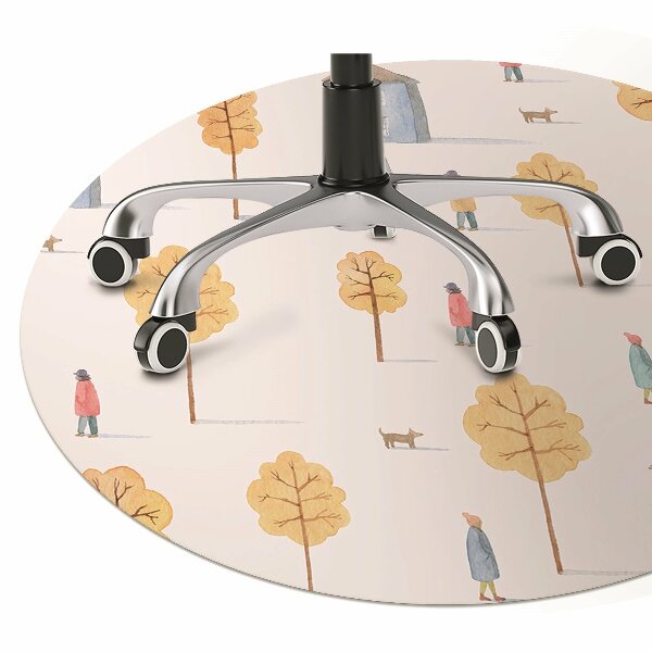 Chair mat floor panels protector Houses among the trees