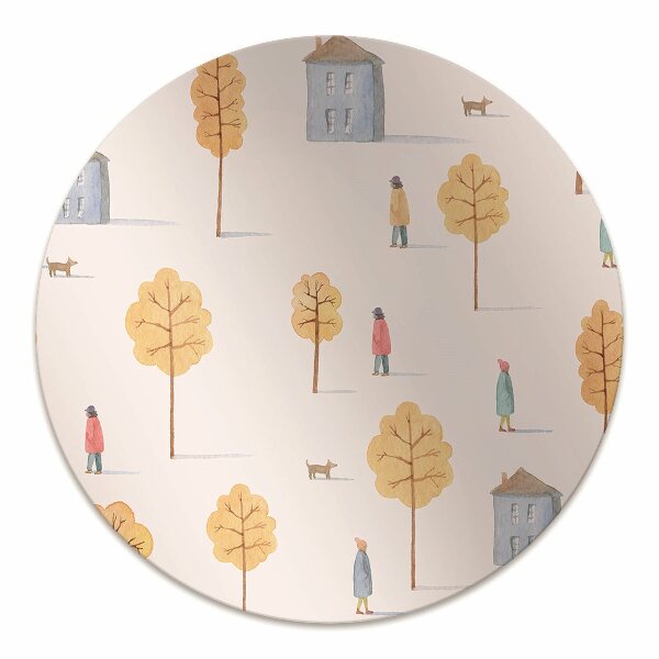Chair mat floor panels protector Houses among the trees