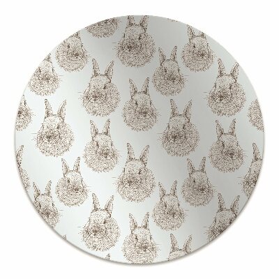 Office chair floor protector rabbits sketched