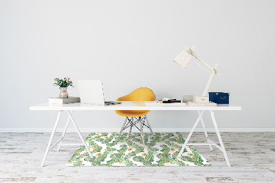 Office chair floor protector Cactus with flowers