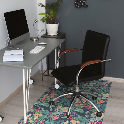 Office chair mat Tropical composition