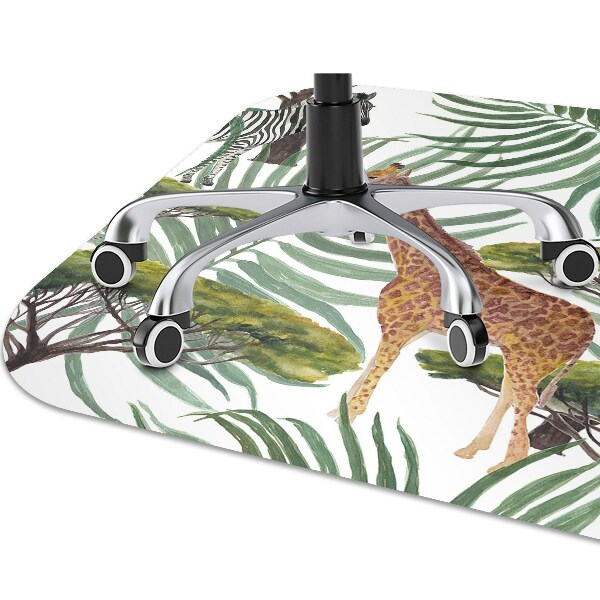 Office chair mat Animals savanna