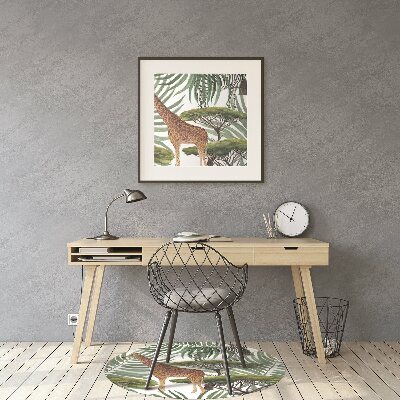 Office chair mat Animals savanna