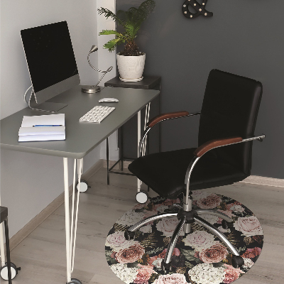 Office chair mat baroque flowers