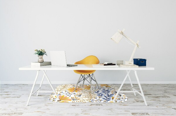 Office chair floor protector Pastel meadow