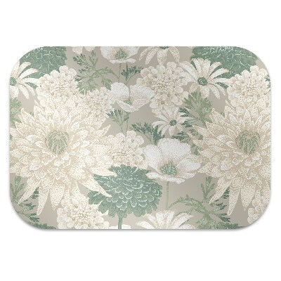 Office chair floor protector spring daisies