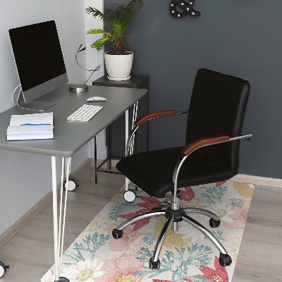 Office chair mat Spring flowers