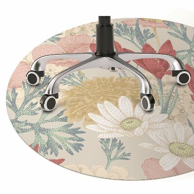 Office chair mat Spring flowers