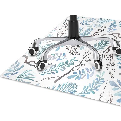 Chair mat floor panels protector Leaves and branches