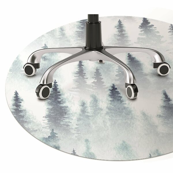 Desk chair mat misty forest
