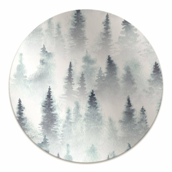 Desk chair mat misty forest