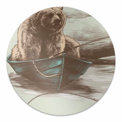 Office chair floor protector Bear in the boat