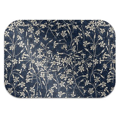 Desk chair mat floral pattern