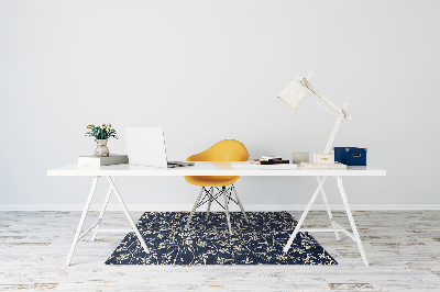 Desk chair mat floral pattern