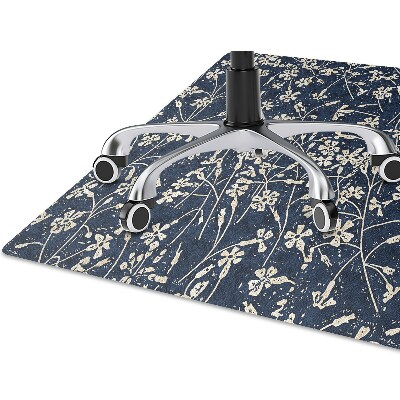 Desk chair mat floral pattern