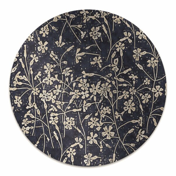 Desk chair mat floral pattern