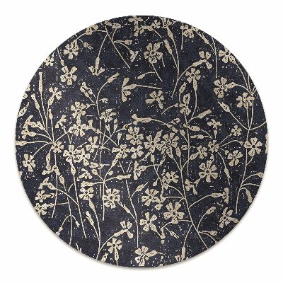 Desk chair mat floral pattern