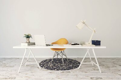 Desk chair mat floral pattern