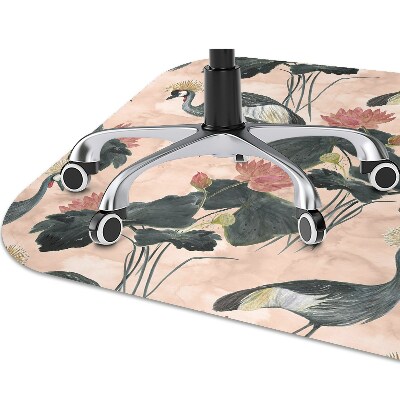 Chair mat floor panels protector Chinese cranes