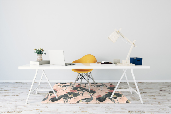 Chair mat floor panels protector Chinese cranes