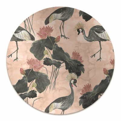 Chair mat floor panels protector Chinese cranes