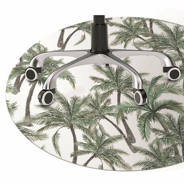 Chair mat floor panels protector tropical palm trees