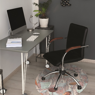 Office chair mat Autumn city