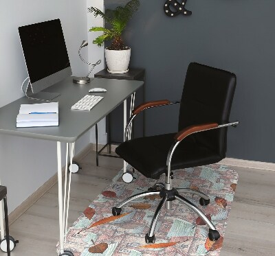 Office chair mat Autumn city