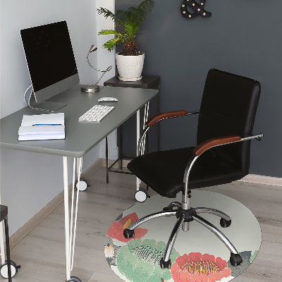 Office chair mat Spring flowers