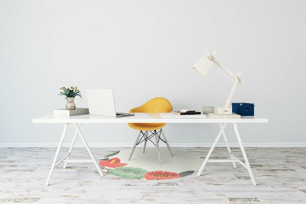 Office chair mat Spring flowers
