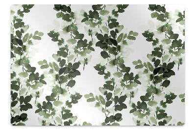 Office chair floor protector Green leaves