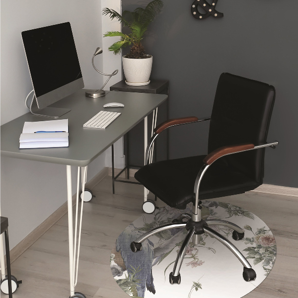 Office chair mat parrots