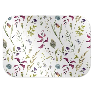 Chair mat floor panels protector flower Botanical