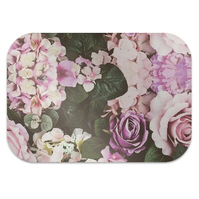 Office chair mat baroque flowers