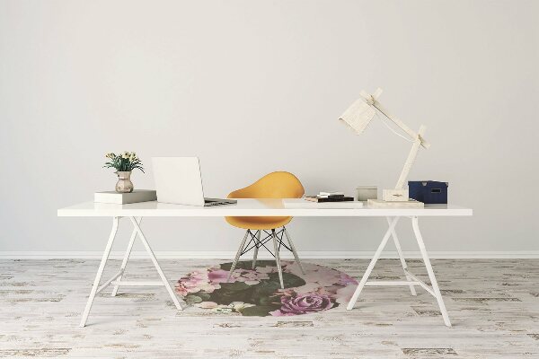 Office chair mat baroque flowers