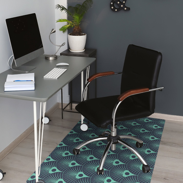 Office chair floor protector neon design