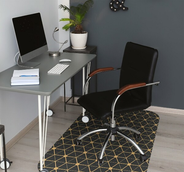 Desk chair mat hexagons