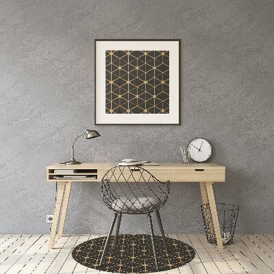 Desk chair mat hexagons