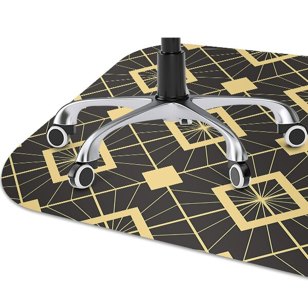 Office chair floor protector retro pattern