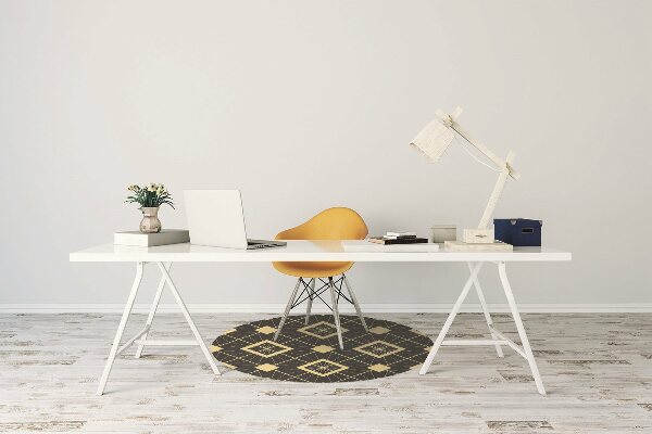 Office chair floor protector retro pattern