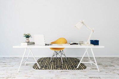Desk chair mat yellow lines