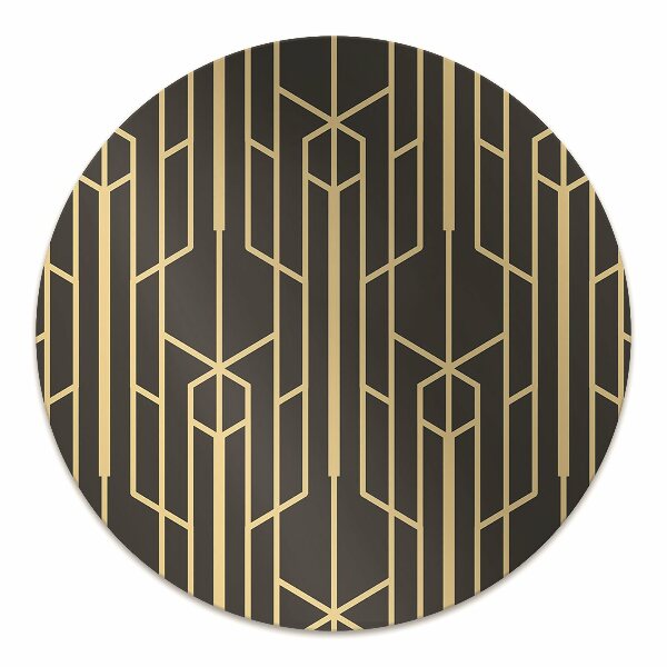 Desk chair mat yellow lines