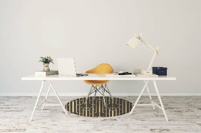 Desk chair mat yellow lines
